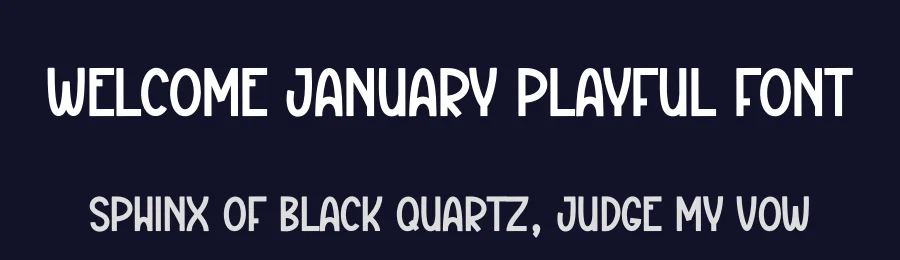 Welcome January Playful Font by creativeletter — Display Font — thumbnail 2