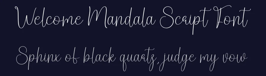 Welcome Mandala Script Font by creativeletter — Script Handwritten Font — thumbnail 2