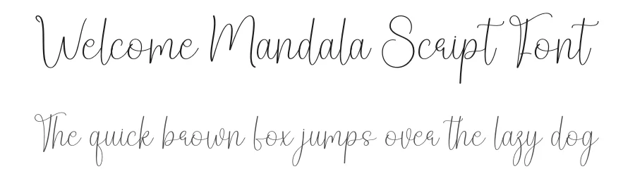 Welcome Mandala Script Font by creativeletter — Script Handwritten Font