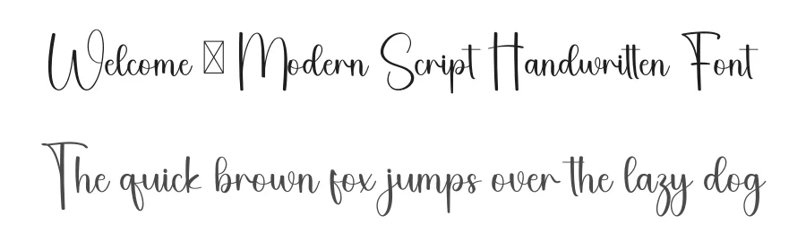 Welcome – Modern Script Handwritten Font by freshtypeink — Script Handwritten Font