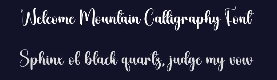 Welcome Mountain Calligraphy Font by creativeletter — Script Handwritten Font — thumbnail 2