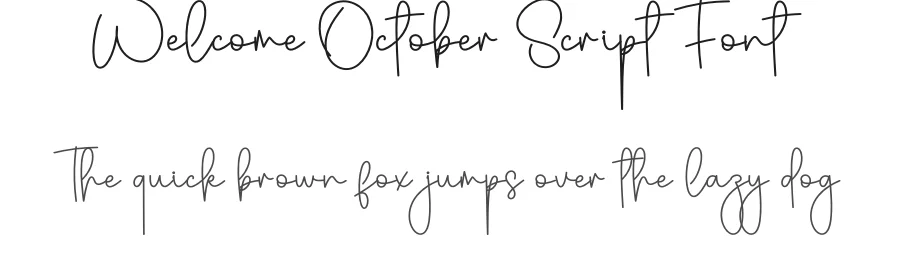 Welcome October Script Font by creativeletter — Script Handwritten Font