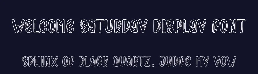 Welcome Saturday Display Font by creativeletter — Display Font — thumbnail 2