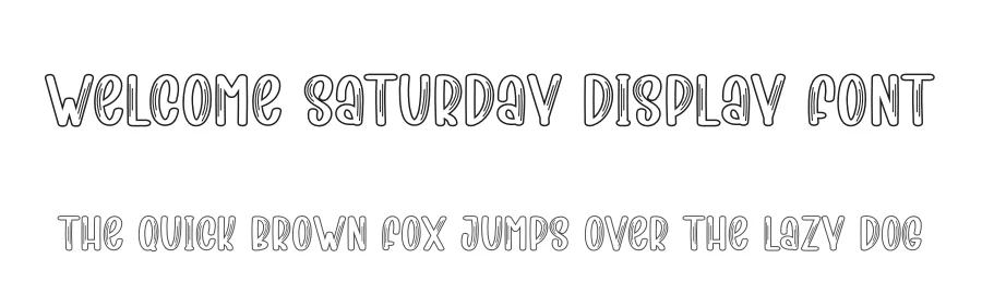 Welcome Saturday Display Font by creativeletter — Display Font