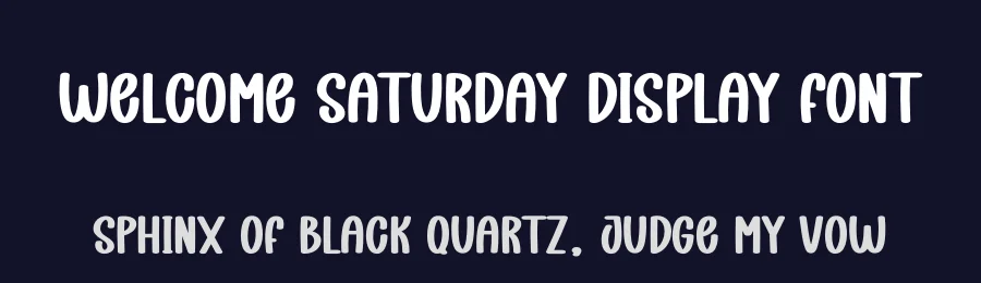 Welcome Saturday Display Font by creativeletter — Display Font — thumbnail 2