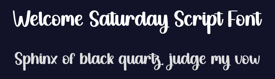 Welcome Saturday Script Font by creativeletter — Script Handwritten Font — thumbnail 2
