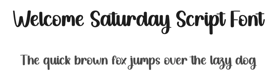 Welcome Saturday Script Font by creativeletter — Script Handwritten Font