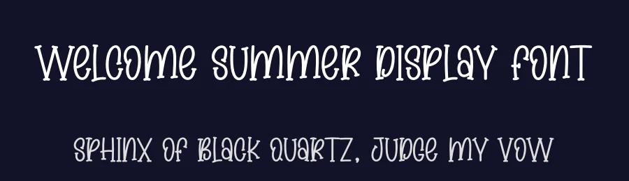 Welcome Summer Display Font by creativeletter — Display Font — thumbnail 2
