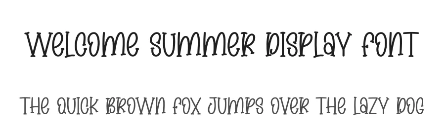 Welcome Summer Display Font by creativeletter — Display Font