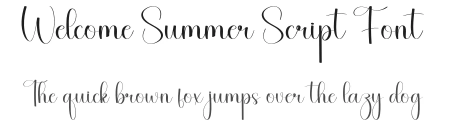 Welcome Summer Script Font by creativeletter — Script Handwritten Font