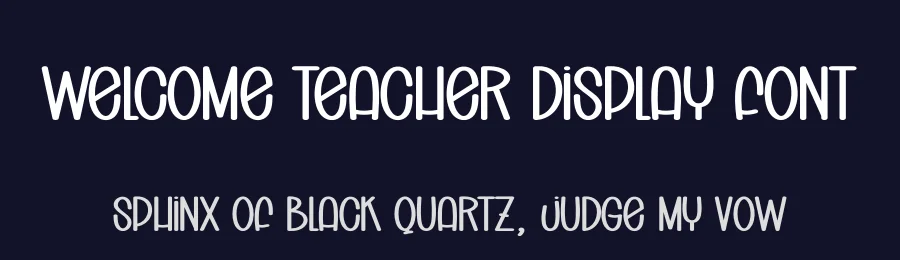 Welcome Teacher Display Font by creativeletter — Display Font — thumbnail 2