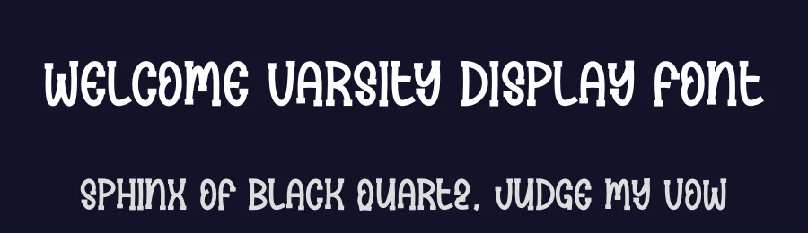 Welcome Varsity Display Font by andikastudio — Display Font — thumbnail 2