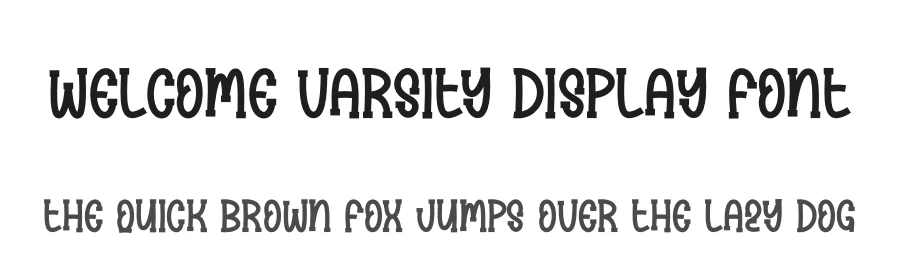 Welcome Varsity Display Font by andikastudio — Display Font