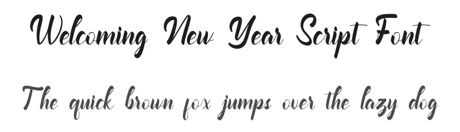 Welcoming New Year Script Font by Nuryanto Dwi — Script Handwritten Font