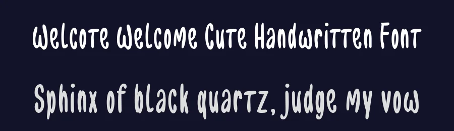 Welcote Welcome Cute Handwritten Font by Mei Suseno — Script Handwritten Font — thumbnail 2