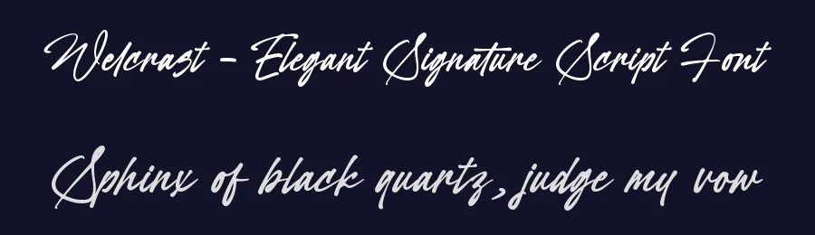 Welcrast – Elegant Signature Script Font by letterenastudios — Serif Font — thumbnail 2
