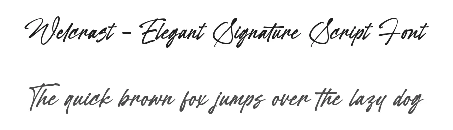 Welcrast – Elegant Signature Script Font by letterenastudios — Serif Font
