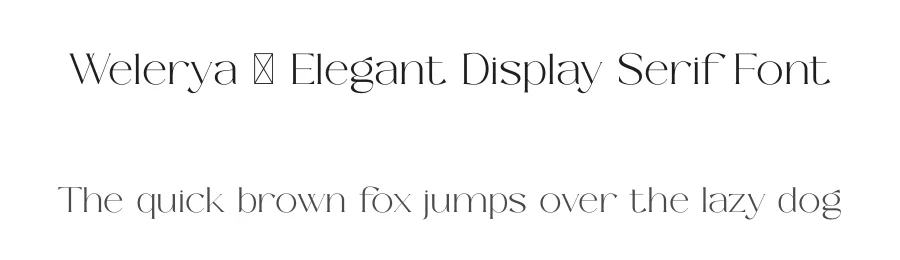 Welerya – Elegant Display Serif Font by SURATMI — Display Font