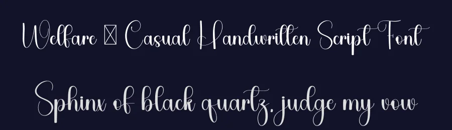 Welfare – Casual Handwritten Script Font by freshtypeink — Script Handwritten Font — thumbnail 2