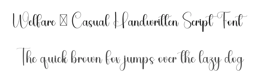 Welfare – Casual Handwritten Script Font by freshtypeink — Script Handwritten Font