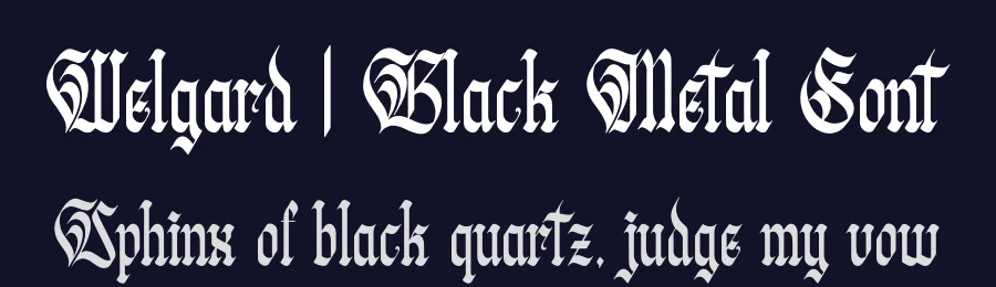 Welgard | Black Metal Font by Denustudios — Blackletter Font — thumbnail 2