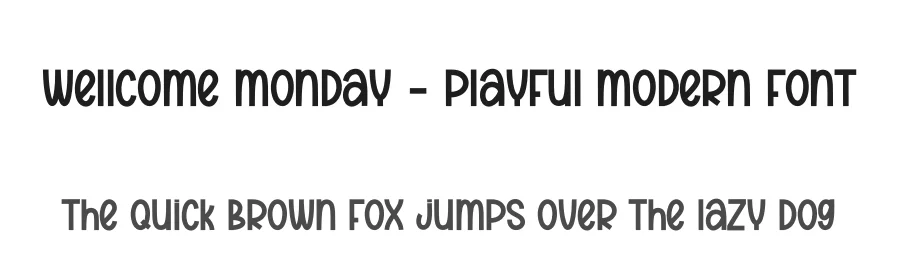 Wellcome Monday – Playful Modern Font by creativeletter — Display Font