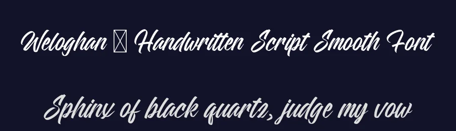 Weloghan – Handwritten Script Smooth Font by afkaristudio — Script Handwritten Font — thumbnail 2