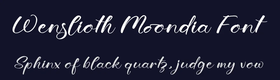 Wenslioth Moondia Font by glorytype — Script Handwritten Font — thumbnail 2
