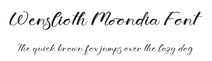 Wenslioth Moondia Font by glorytype — Script Handwritten Font