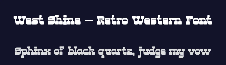 West Shine – Retro Western Font by roomspace.cl — Slab Serif Font — thumbnail 2