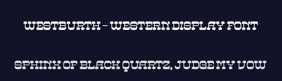 Westburth – Western Display Font by timelesstype.co — Display Font — thumbnail 2