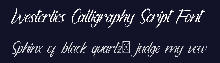Westerlies Calligraphy Script Font by CalligraphyFonts.net — Script Handwritten Font — thumbnail 2