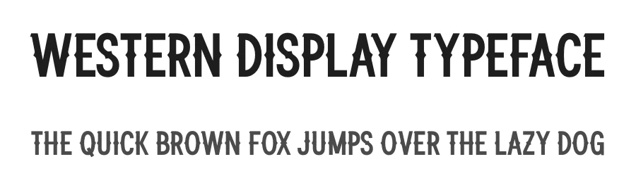 Western Display Typeface by Almairatype — Decorative Font