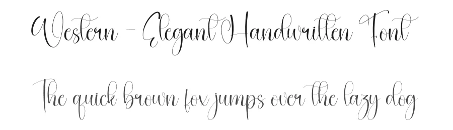 Western – Elegant Handwritten Font by creativeletter — Script Handwritten Font