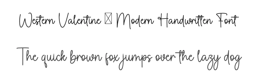 Western Valentine – Modern Handwritten Font by freshtypeink — Script Handwritten Font