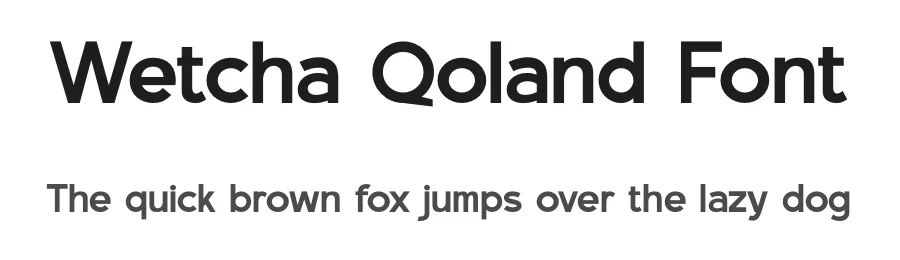 Wetcha Qoland Font by SlideShoot — Sans Serif Font