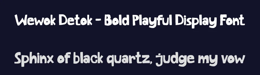 Wewok Detok – Bold Playful Display Font by Ronny_STD — Decorative Font — thumbnail 2