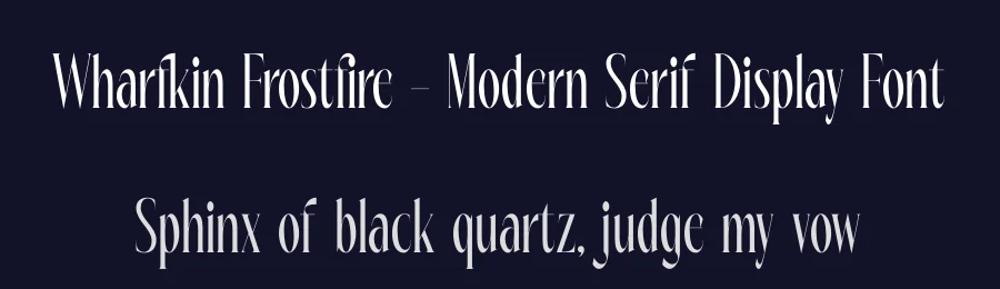 Wharfkin Frostfire – Modern Serif Display Font by timelesstype.co — Display Font — thumbnail 2