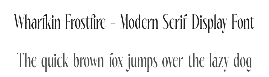 Wharfkin Frostfire – Modern Serif Display Font by timelesstype.co — Display Font