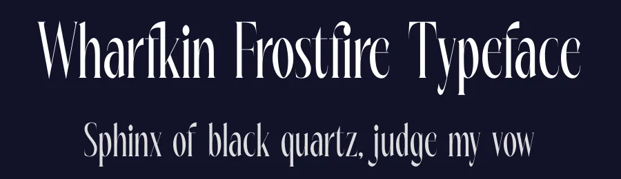 Wharfkin Frostfire Typeface by timelesstype.co — Serif Font — thumbnail 2