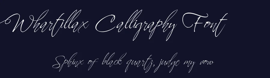 Whartillax Calligraphy Font by 178-MC — Script Handwritten Font — thumbnail 2