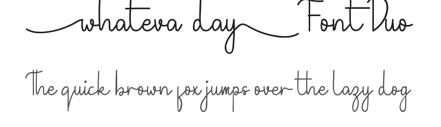 Whateva Day Font Duo by edricstudio — Script Handwritten Font