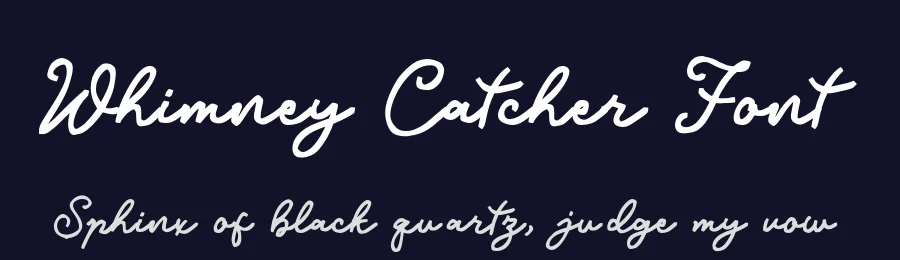 Whimney Catcher Font by Anxietype Foundry — Script Handwritten Font — thumbnail 2