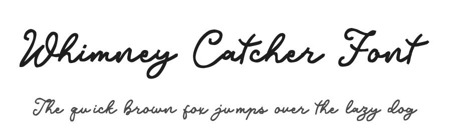 Whimney Catcher Font by Anxietype Foundry — Script Handwritten Font