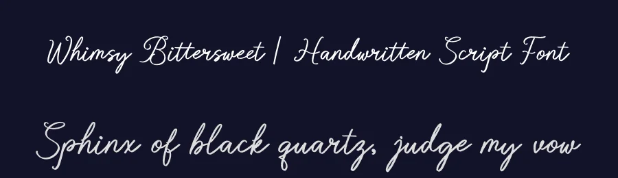 Whimsy Bittersweet | Handwritten Script Font by Gracetypestudio — Script Handwritten Font — thumbnail 2