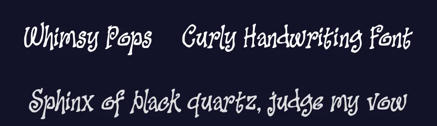 Whimsy Pops – Curly Handwriting Font by Blankids — Display Font — thumbnail 2