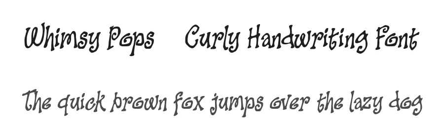 Whimsy Pops – Curly Handwriting Font by Blankids — Display Font