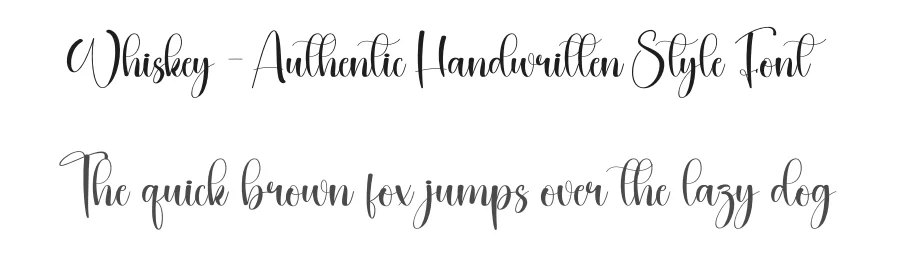 Whiskey – Authentic Handwritten Style Font by creativeletter — Script Handwritten Font