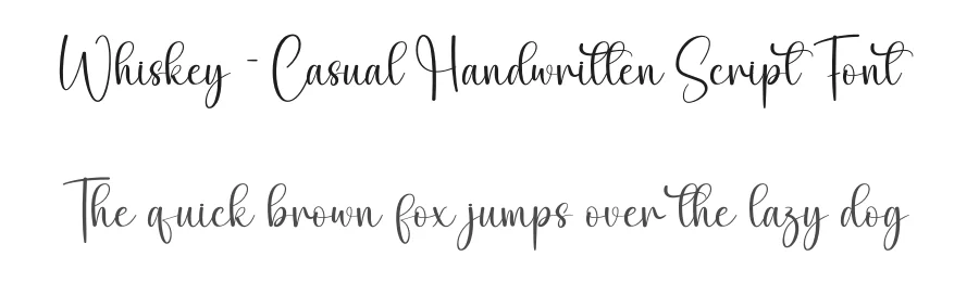 Whiskey – Casual Handwritten Script Font by creativeletter — Script Handwritten Font
