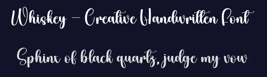 Whiskey – Creative Handwritten Font by creativeletter — Script Handwritten Font — thumbnail 2